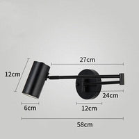 Thumbnail for Indoor Touch Sensor Wall Lights Adjustable Swing Long Arm LED Lamps - Casatrail.com