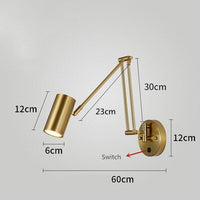 Thumbnail for Indoor Touch Sensor Wall Lights Adjustable Swing Long Arm LED Lamps - Casatrail.com