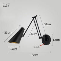 Thumbnail for Indoor Touch Sensor Wall Lights Adjustable Swing Long Arm LED Lamps - Casatrail.com