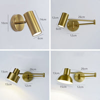 Thumbnail for Industrial Gold Black Iron LED Wall Lamp - Adjustable Swing Long Arm - Casatrail.com