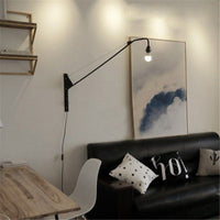 Thumbnail for Industrial Pipe Wall Lamp with Long Arm Swing - Casatrail.com