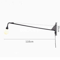 Thumbnail for Industrial Pipe Wall Lamp with Long Arm Swing - Casatrail.com