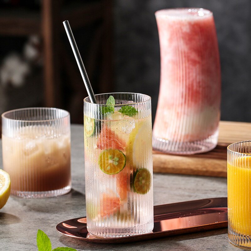 Ins Glass Cups Stackable Glassware - Casatrail.com