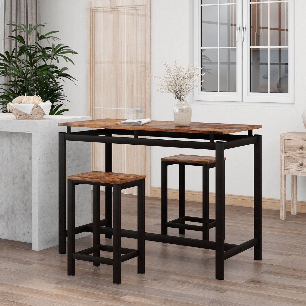 Ironwood Table and Chairs - Space Saving Dining Set - Casatrail.com