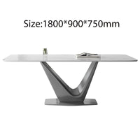 Thumbnail for Italian Designer Dining Table with V - shape Base - Casatrail.com