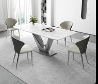 Thumbnail for Italian Designer Dining Table with V - shape Base - Casatrail.com