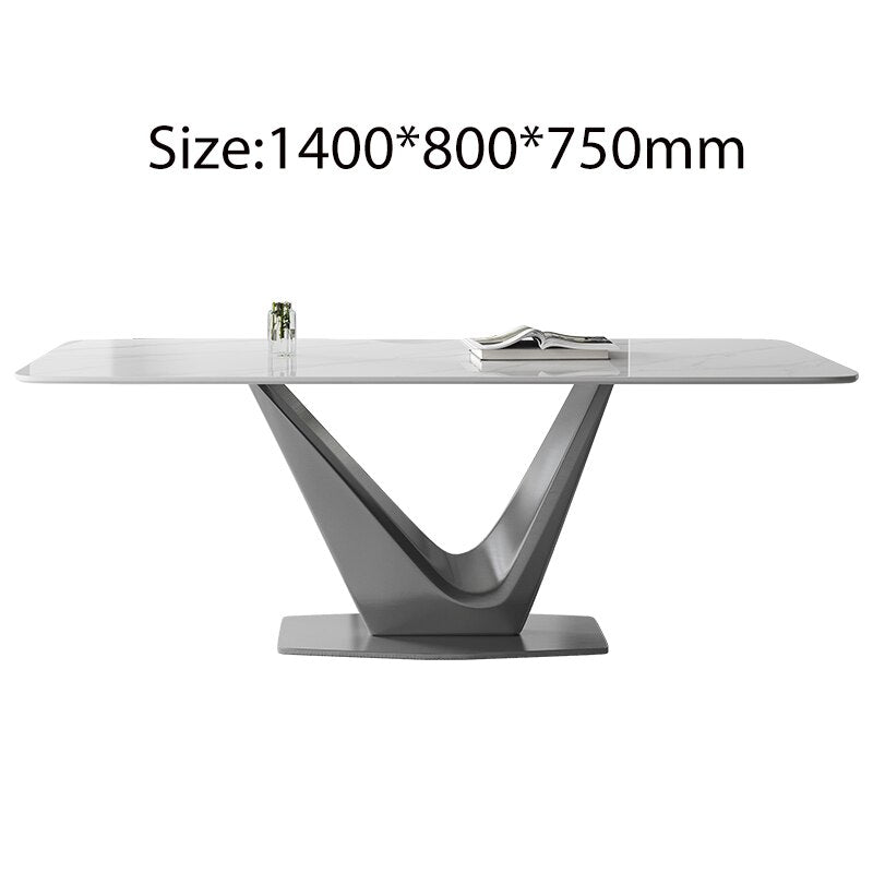 Italian Designer Dining Table with V - shape Base - Casatrail.com