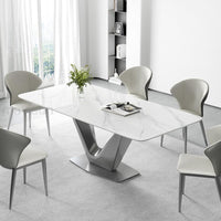 Thumbnail for Italian Designer Dining Table with V - shape Base - Casatrail.com