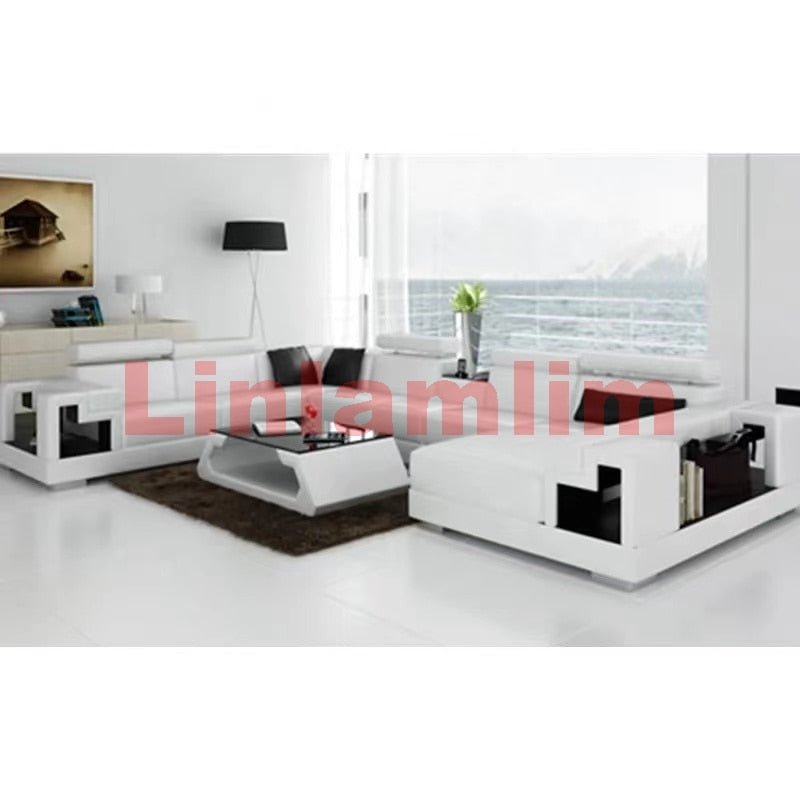 Italian Genuine Leather Sectional Sofa - Casatrail.com