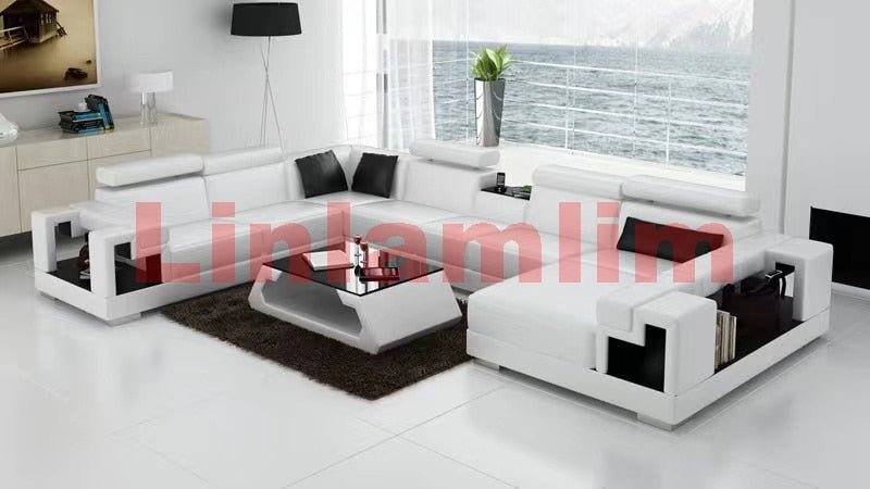 Italian Genuine Leather Sectional Sofa - Casatrail.com