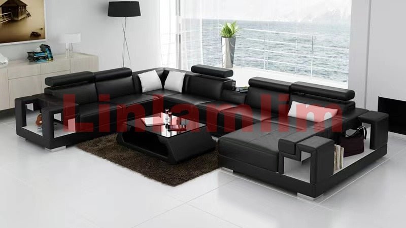 Italian Genuine Leather Sectional Sofa - Casatrail.com