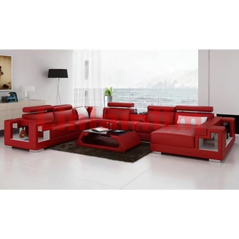 Italian Genuine Leather Sectional Sofa - Casatrail.com