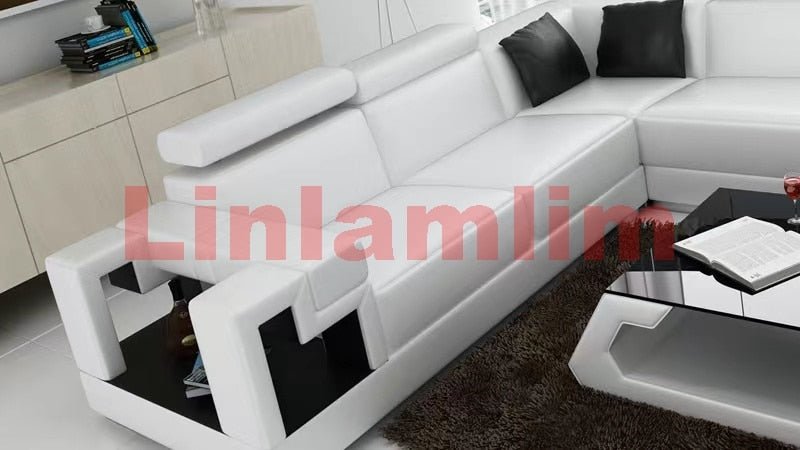 Italian Genuine Leather Sectional Sofa - Casatrail.com