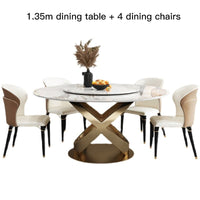 Thumbnail for Italian Mild Luxury Dining Table with Turntable - Casatrail.com
