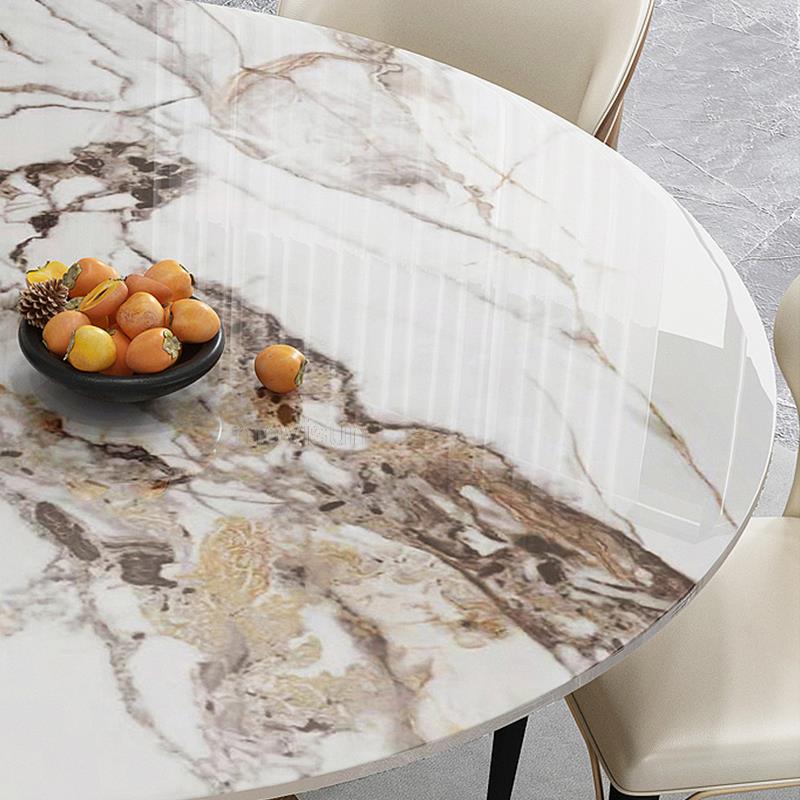 Italian Mild Luxury Dining Table with Turntable - Casatrail.com