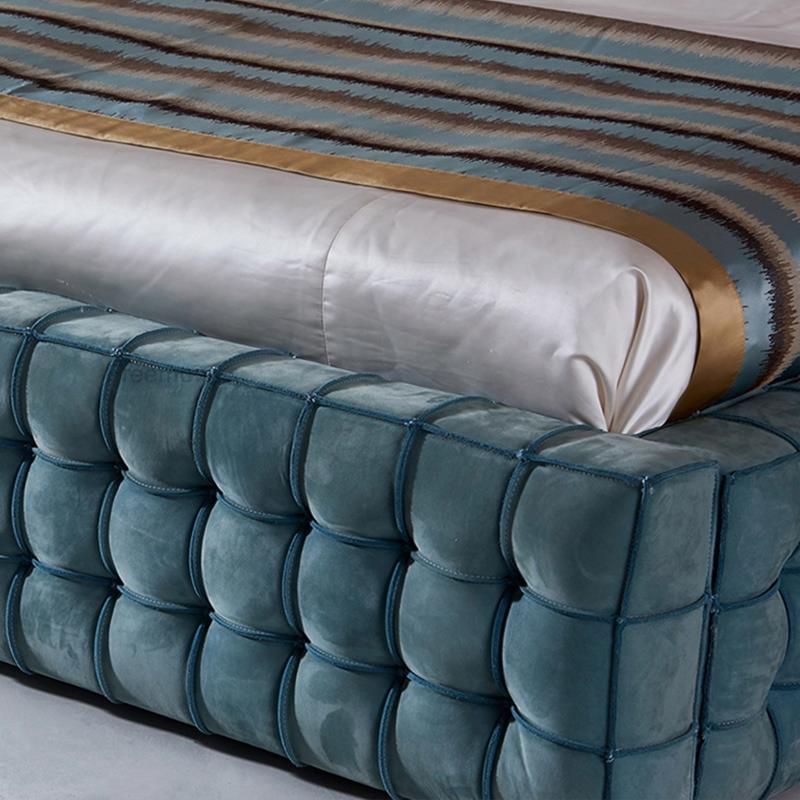 Italian Modern Fabric Velvet King Size Bed Frame - Casatrail.com