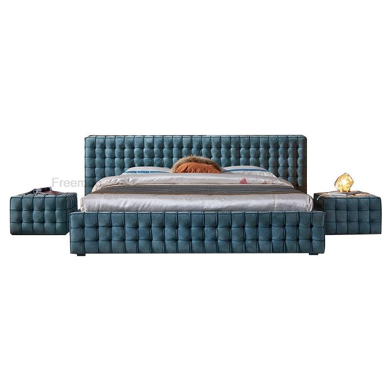 Italian Modern Fabric Velvet King Size Bed Frame - Casatrail.com