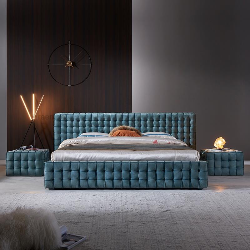 Italian Modern Fabric Velvet King Size Bed Frame - Casatrail.com