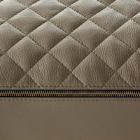 Thumbnail for Italian Square Black Leather Sofa Stool - Casatrail.com