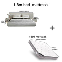 Thumbnail for Italian Style Matrimonial Double Bed with Ivory Headboard - Casatrail.com