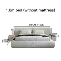 Thumbnail for Italian Style Matrimonial Double Bed with Ivory Headboard - Casatrail.com