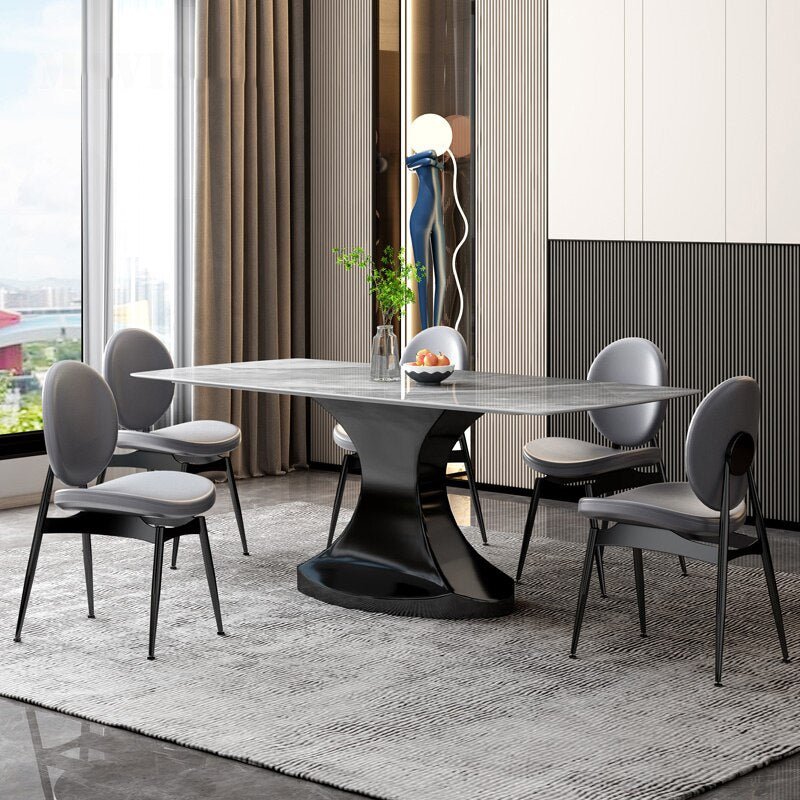 Italian Style Slate Dining Table Set - Casatrail.com