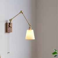 Thumbnail for Japandi Style Swivel Brass Wall Lamp with Switch - Casatrail.com