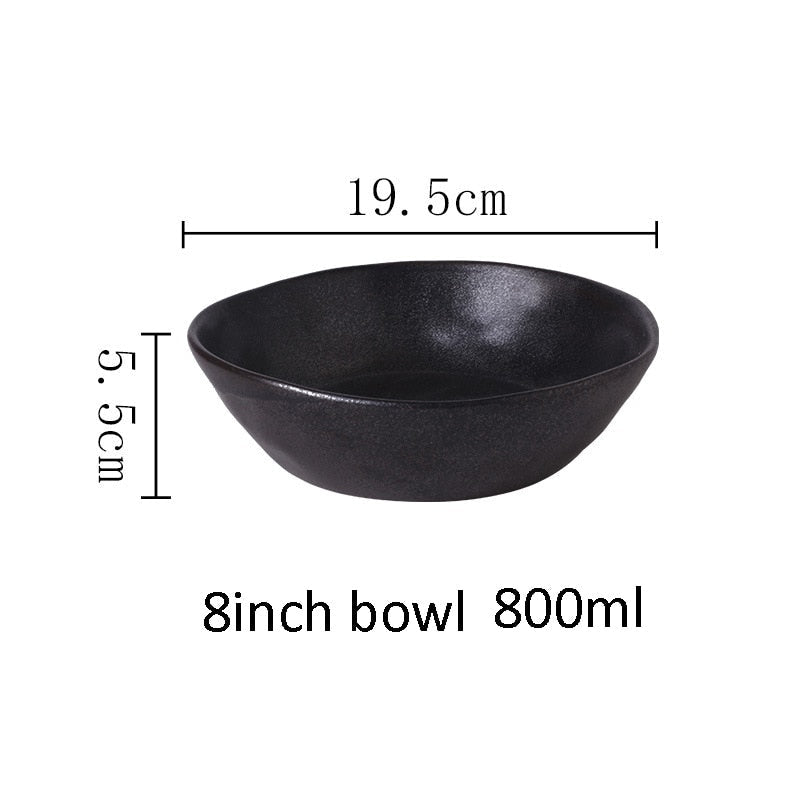 Japanese Ceramic Dinner Plate Rice Bowl Food Tray - Casatrail.com