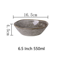 Thumbnail for Japanese Ceramic Dinner Plate Rice Bowl Food Tray - Casatrail.com