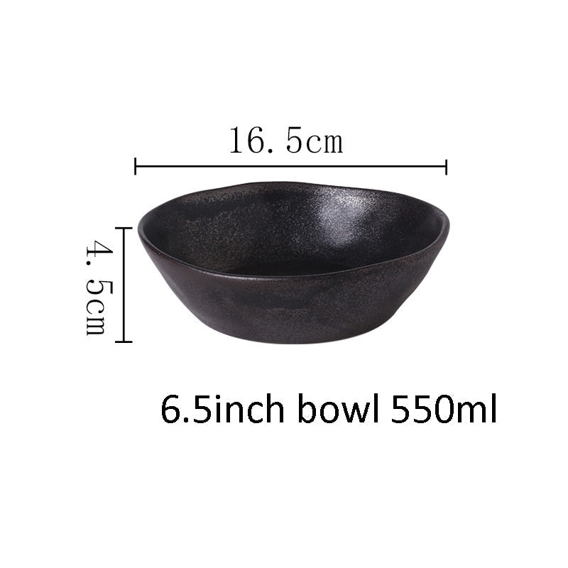 Japanese Ceramic Dinner Plate Rice Bowl Food Tray - Casatrail.com