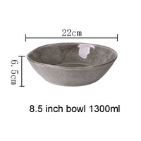 Thumbnail for Japanese Ceramic Dinner Plate Rice Bowl Food Tray - Casatrail.com