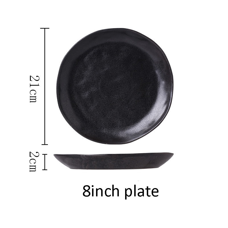 Japanese Ceramic Dinner Plate Rice Bowl Food Tray - Casatrail.com