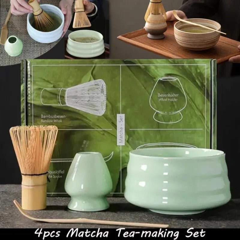 Japanese Matcha Set with Bamboo Whisk & Teaspoon - Casatrail.com