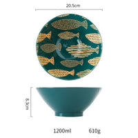 Thumbnail for Japanese Ramen Bowl - Ceramic Tableware - Casatrail.com