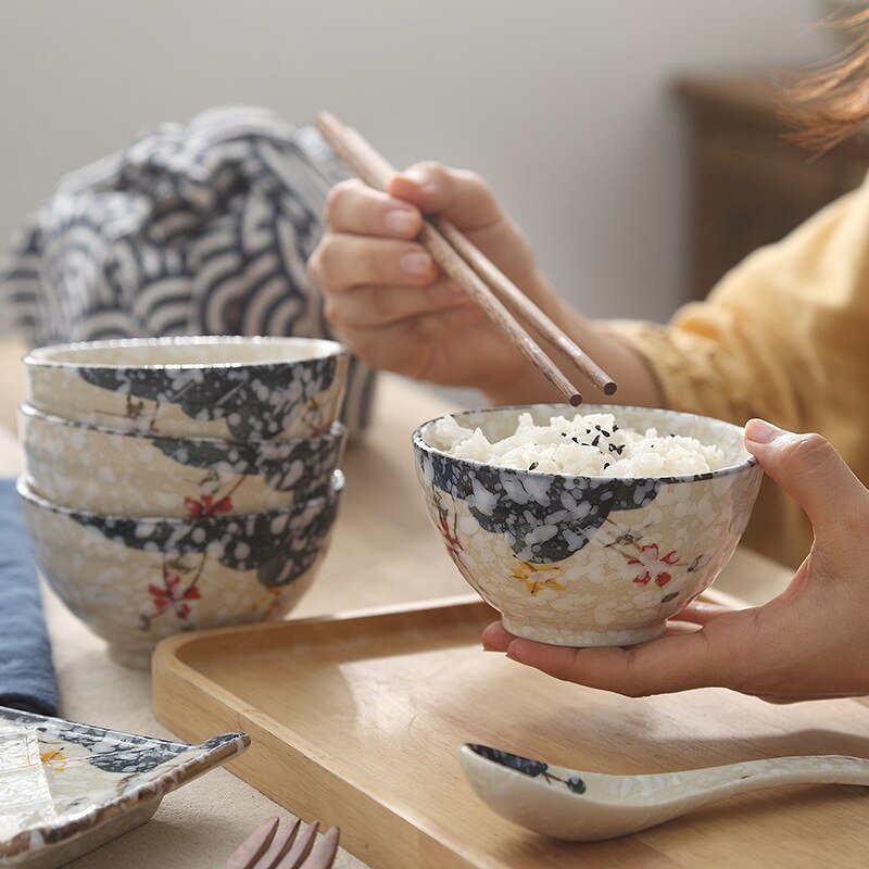 Japanese Style Colored Pottery Bowl - Casatrail.com