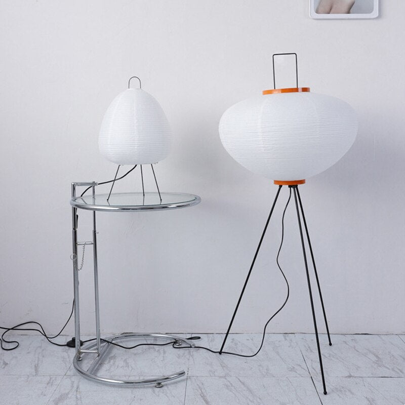 Japanese Wabi Sabi Handmade Rice Paper Floor Lamp for Living Room and Bedroom - Casatrail.com