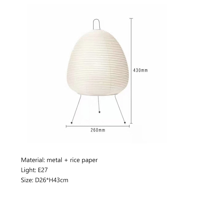 Japanese Wabi Sabi Handmade Rice Paper Floor Lamp for Living Room and Bedroom - Casatrail.com