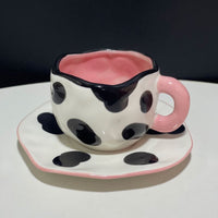 Thumbnail for Kawaii Ceramic Mug - Handmade Flower Pattern - 300ml - Casatrail.com