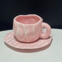 Thumbnail for Kawaii Ceramic Mug - Handmade Flower Pattern - 300ml - Casatrail.com