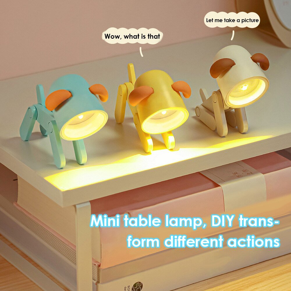 Kawaii Dog and Deer Shape Small Table Lamp - Casatrail.com