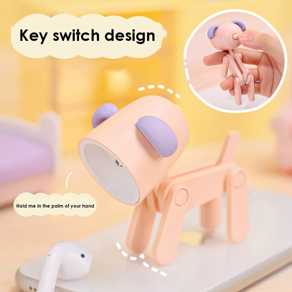 Kawaii Dog and Deer Shape Small Table Lamp - Casatrail.com