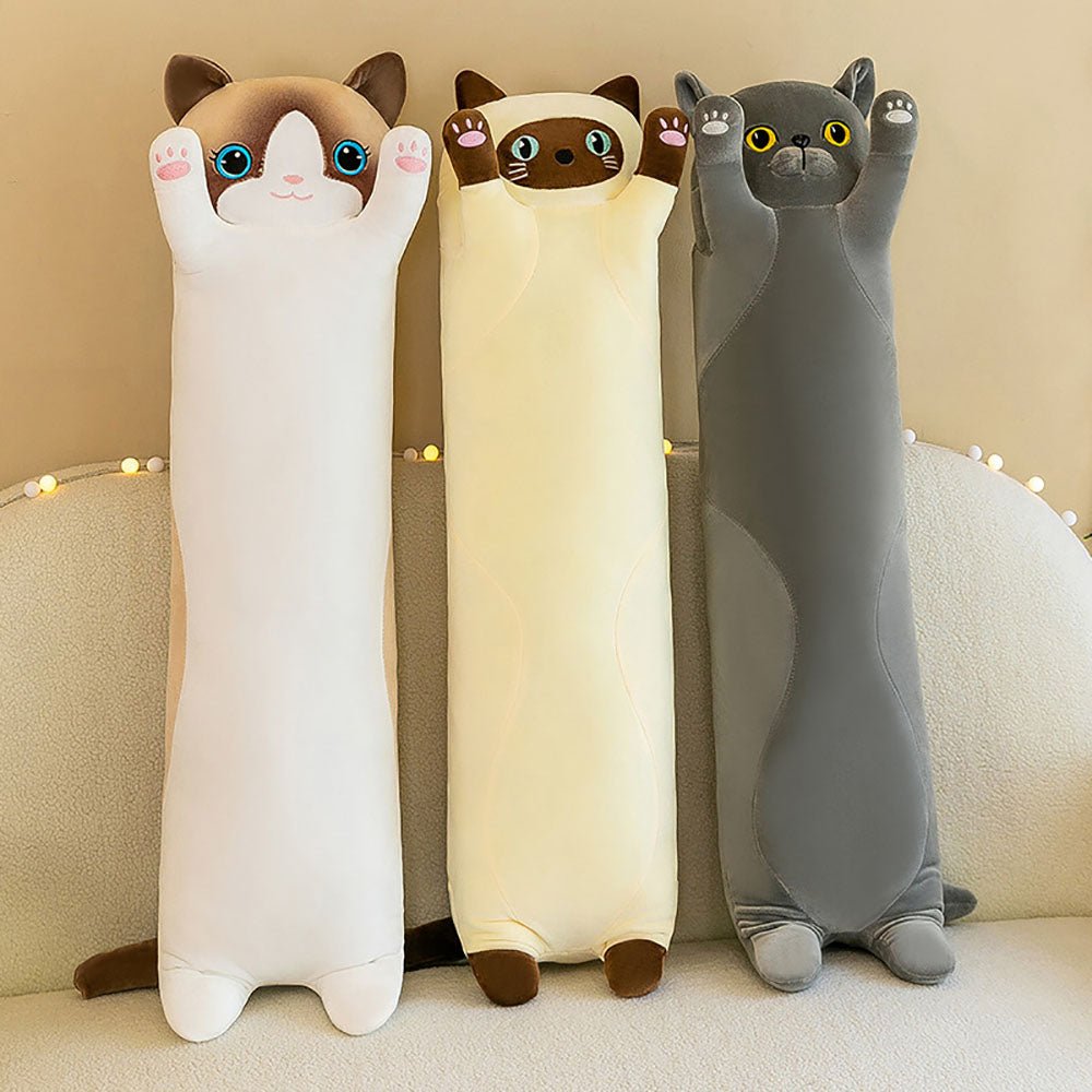 Kawaii Long Cat Plush Pillow - Casatrail.com