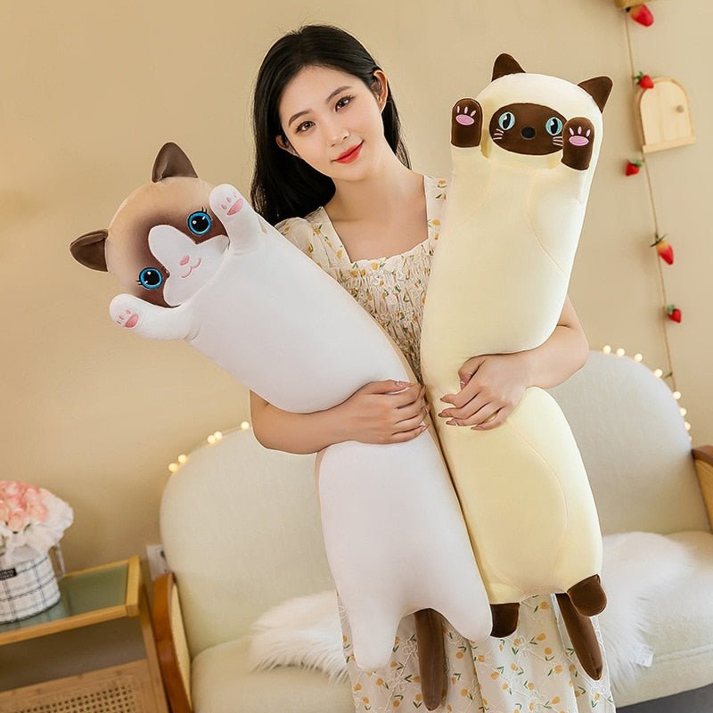 Kawaii Long Cat Plush Pillow - Casatrail.com
