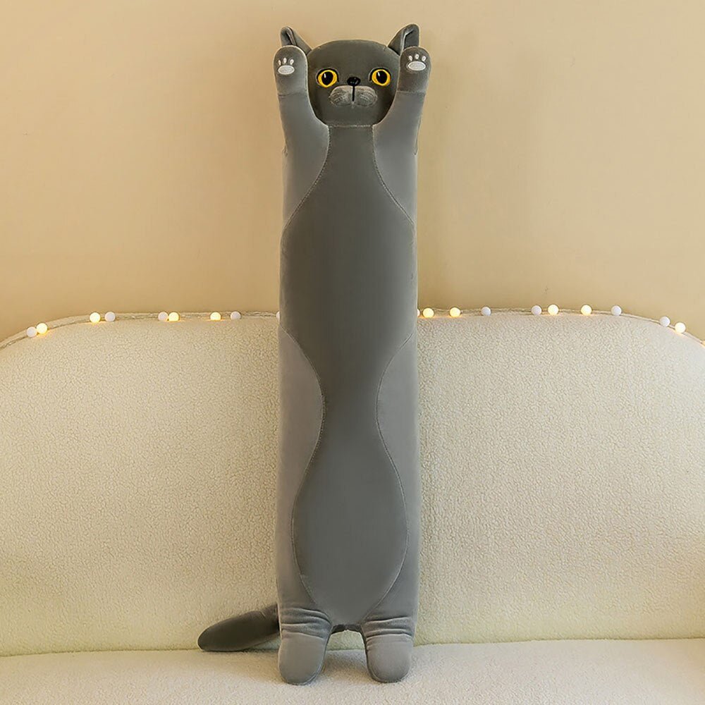 Kawaii Long Cat Plush Pillow - Casatrail.com