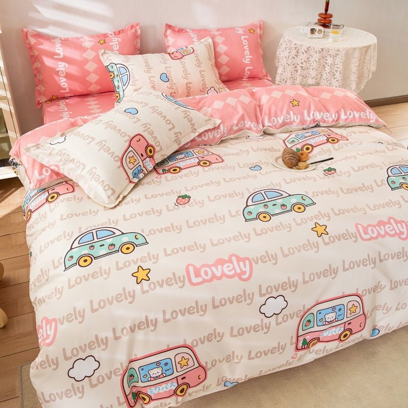 Kawaii Sheets and Pillowcases Quilt Bedding Set - Casatrail.com