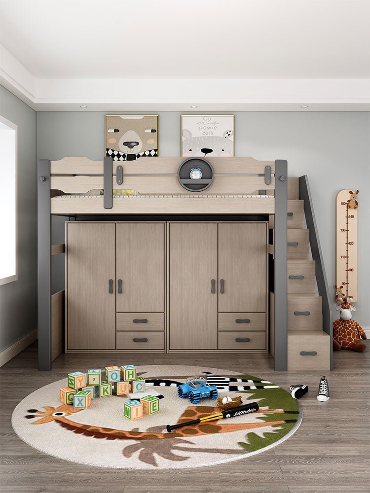 Kids Bunk Bedroom Furniture with Under Bed Desk - Casatrail.com