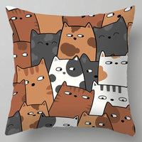 Thumbnail for Kids Cute Cartoon Cat Print Plush Sofa Pillows - Casatrail.com