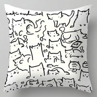 Thumbnail for Kids Cute Cartoon Cat Print Plush Sofa Pillows - Casatrail.com