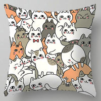 Thumbnail for Kids Cute Cartoon Cat Print Plush Sofa Pillows - Casatrail.com