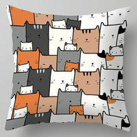 Thumbnail for Kids Cute Cartoon Cat Print Plush Sofa Pillows - Casatrail.com